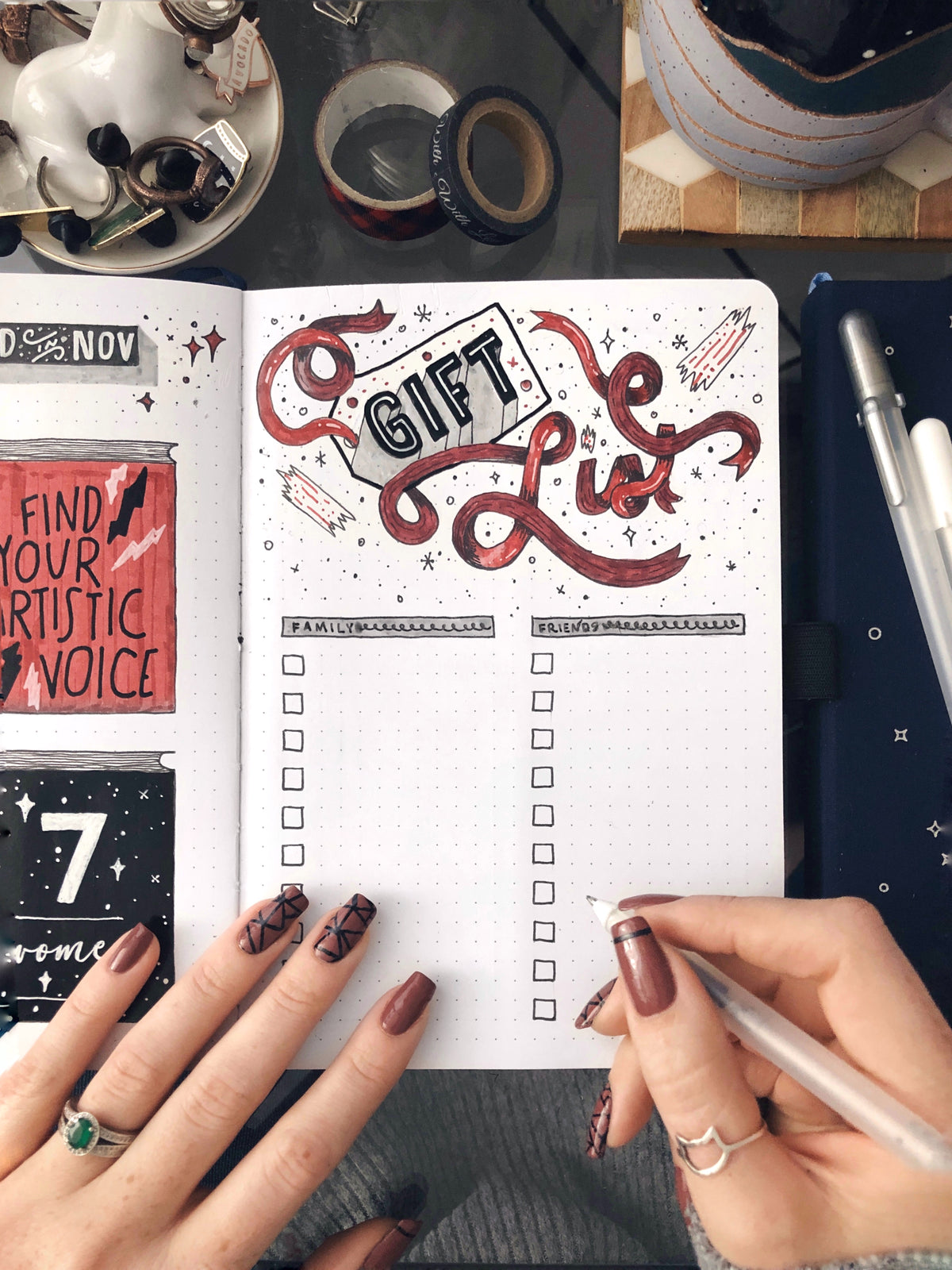Holiday Bullet Journal Spread