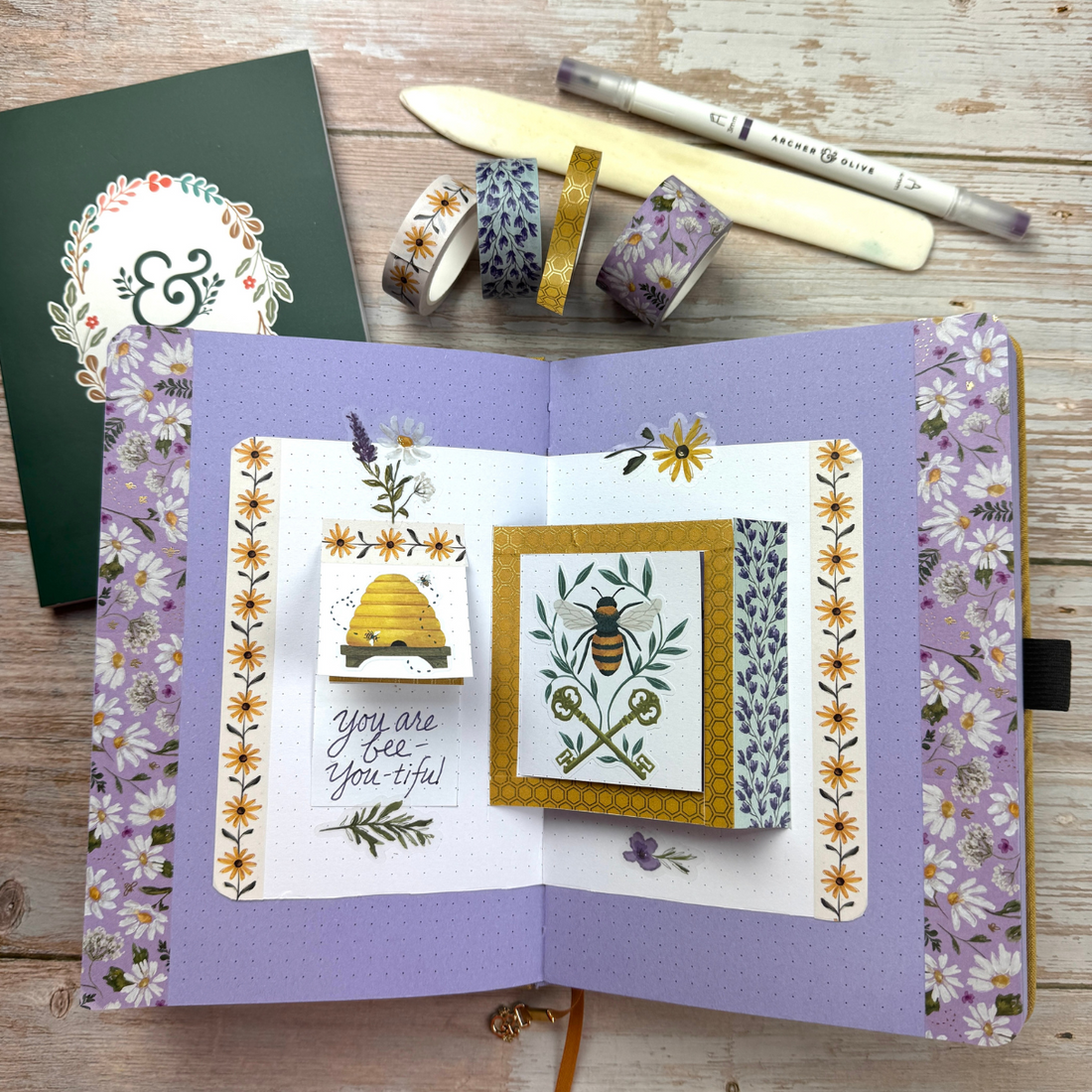 Make Pop-ups in Your Notebook Using Stickers & Washi Tape