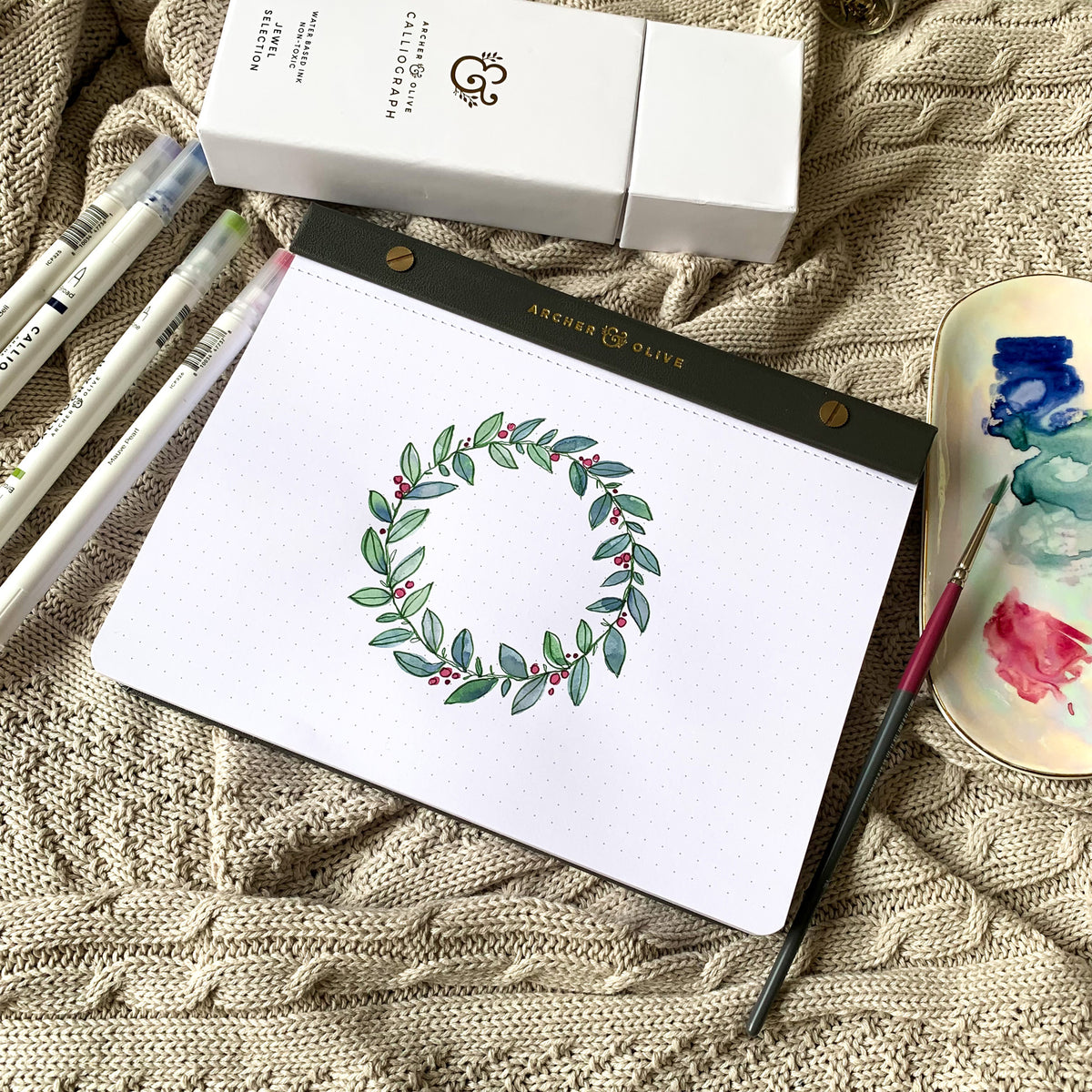 How To Use Water-Based Markers As Watercolors | Archer And Olive Calliographs