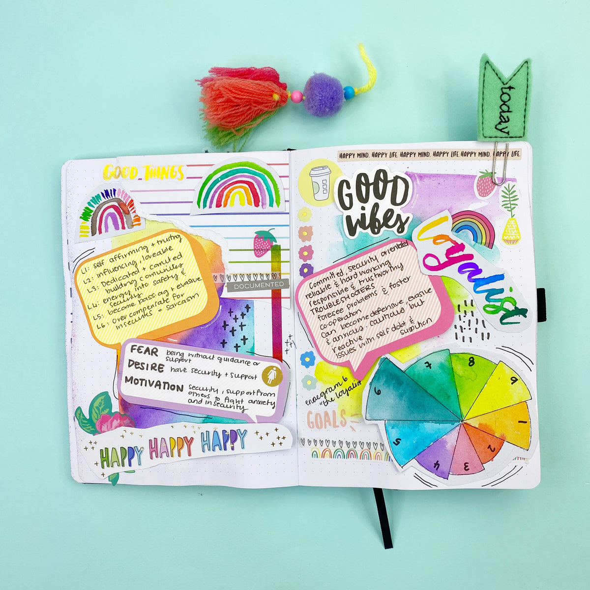 Highlighting your Personality Type in your Bullet Journal - 3 Different tools