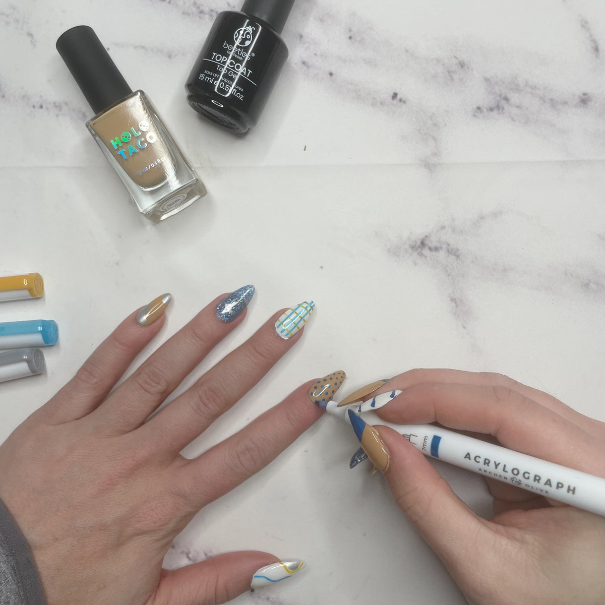 10 Easy Nail Art Designs and Tips Using Acrylic Paint Pens