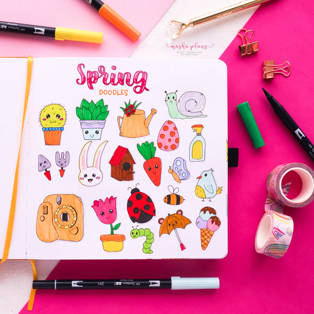 bullet journal, masha plans, doodles, archer and olive, bullet journal doodles