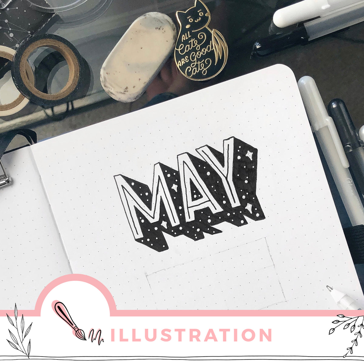How To Easily Add Shadows To Your Bullet Journal Lettering