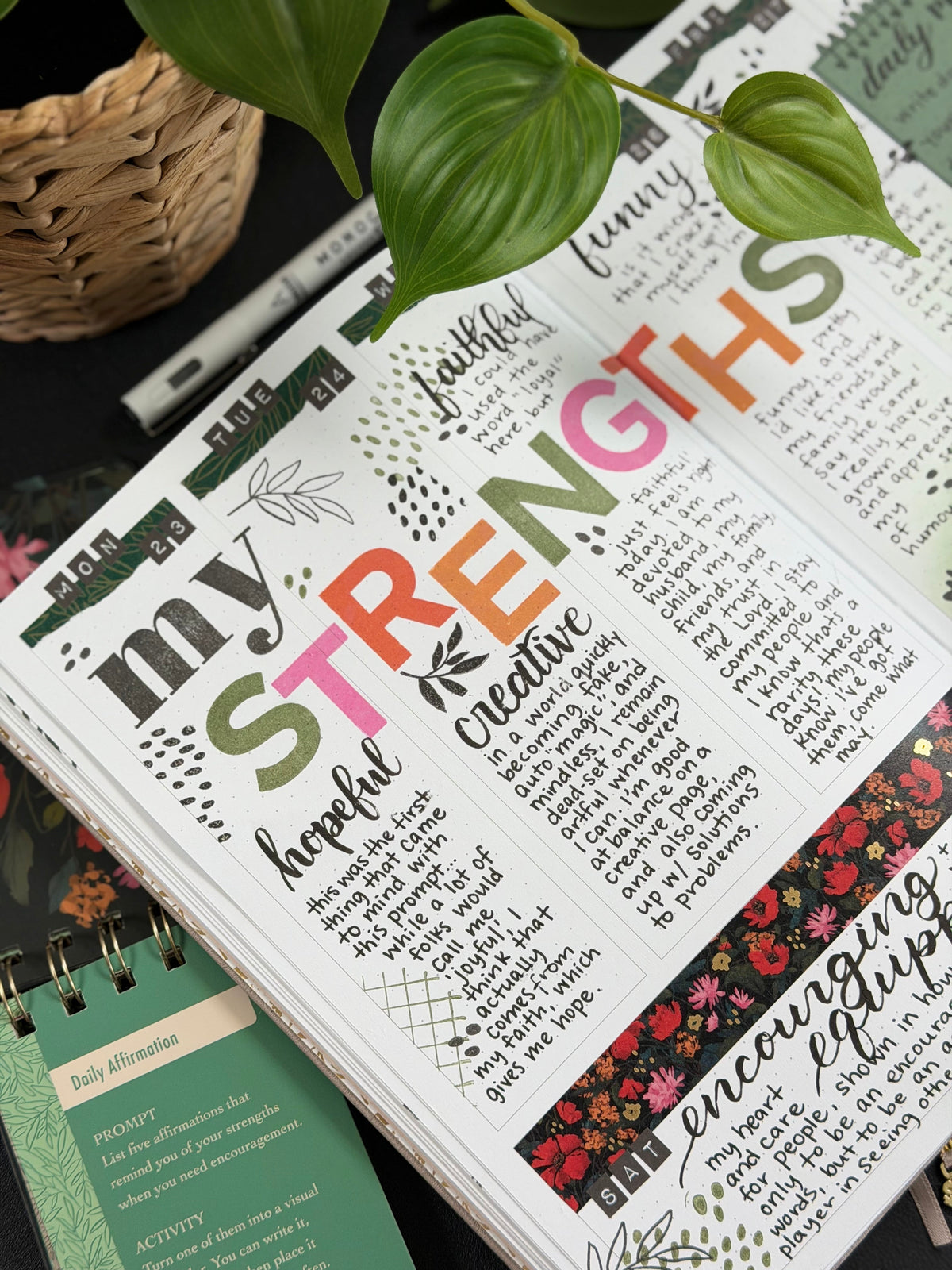Self-Care Box In Action: Weekly Guided Journaling Spread in a Planner