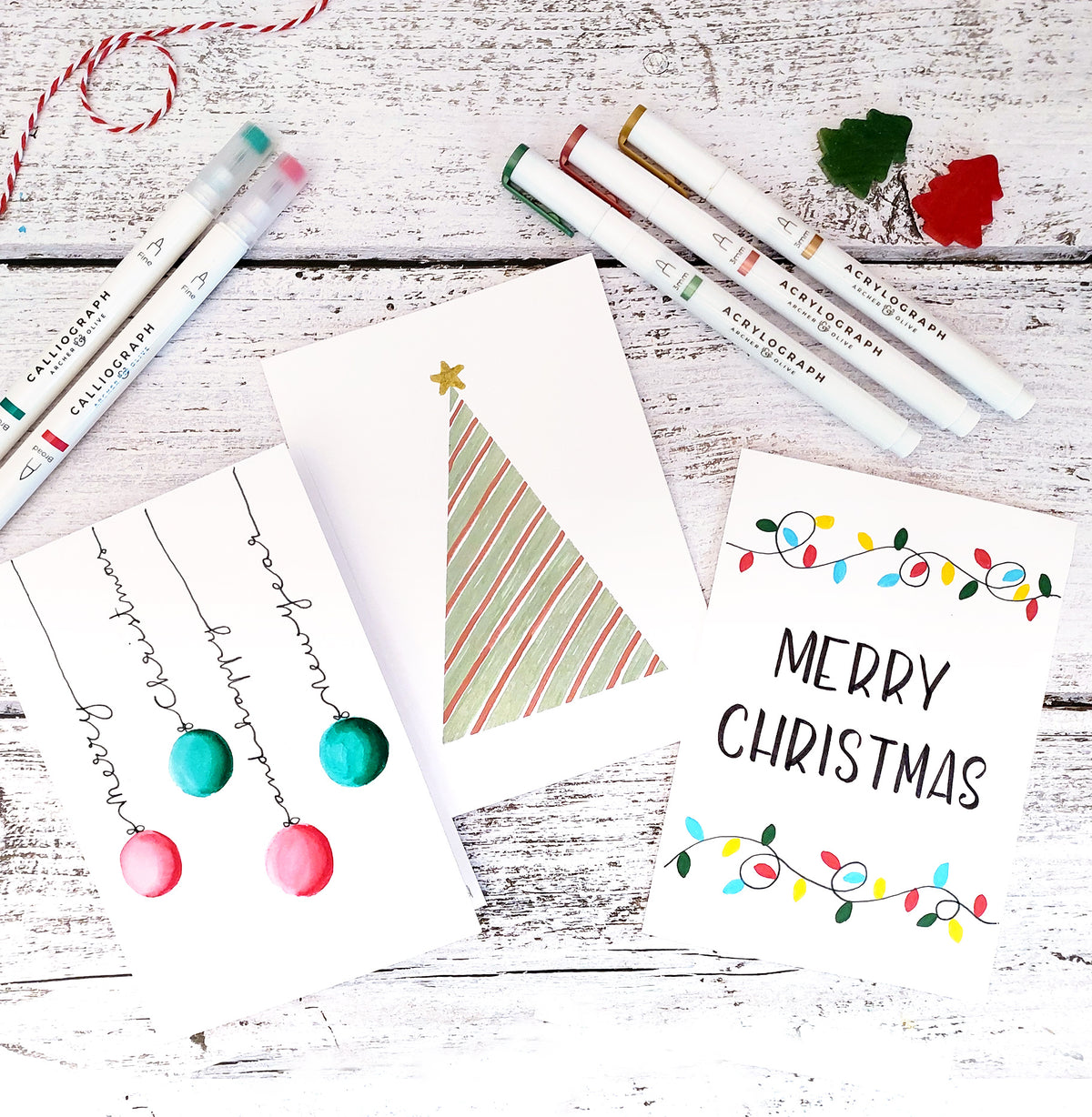 Easy DIY Christmas Card Ideas with Free Templates