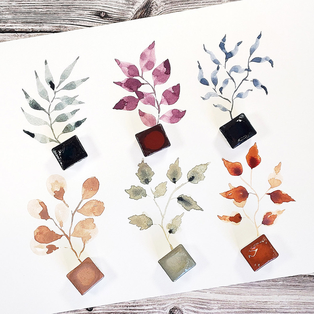 Easy Step-By-Step Watercolor Leaves Painting Tutorials