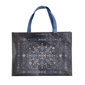 Reusable Snowflake Shopping Tote - Archer and Olive