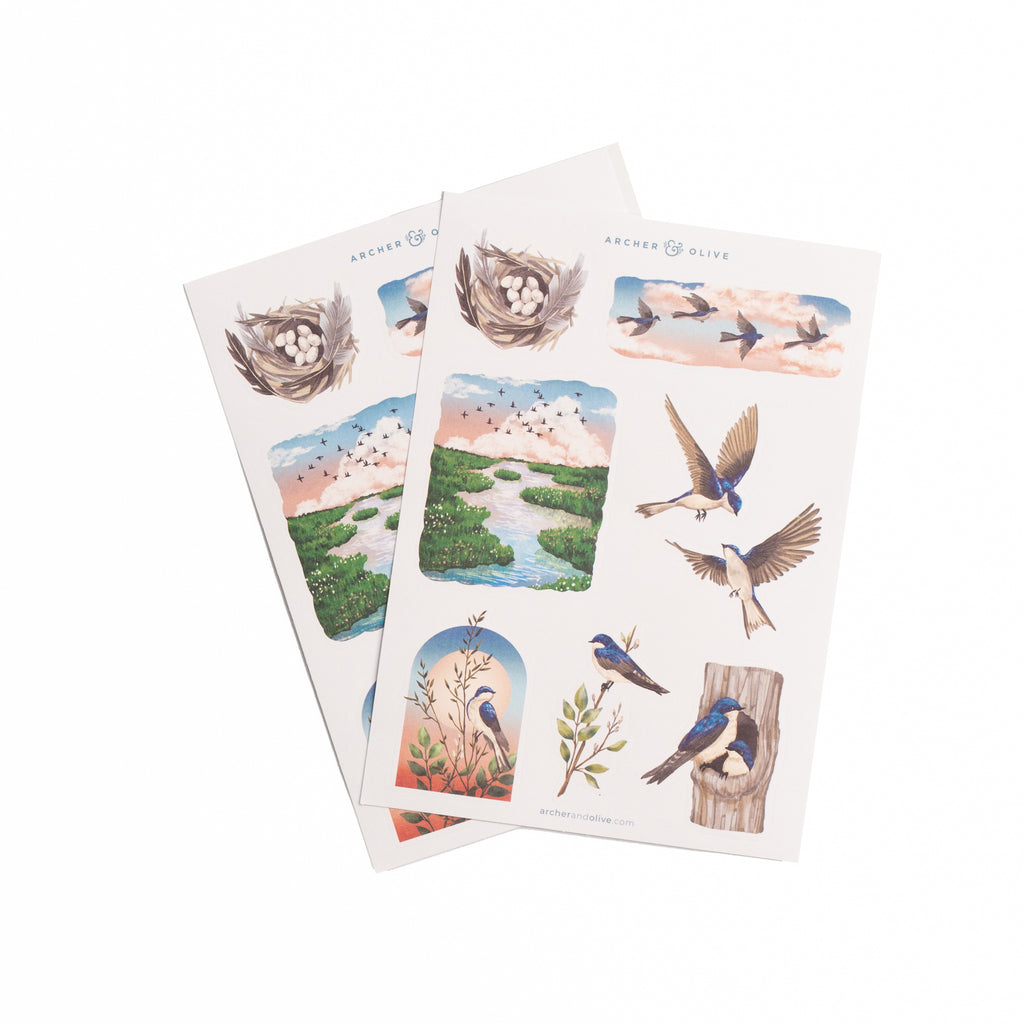 Swallows Sticker Set - Archer and Olive