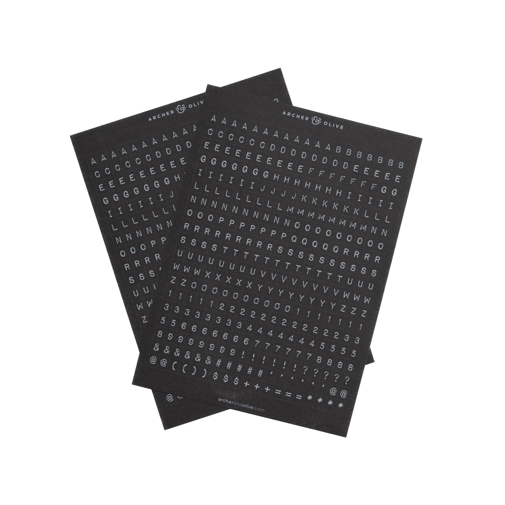 Ink & Type Alpha Sticker Set - Archer and Olive