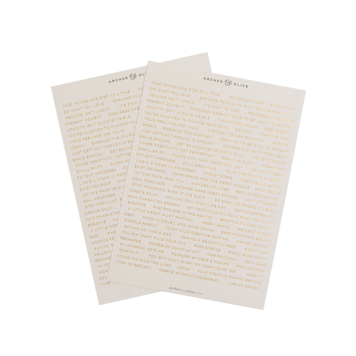 Soft Nature Word Sticker Set - Archer and Olive