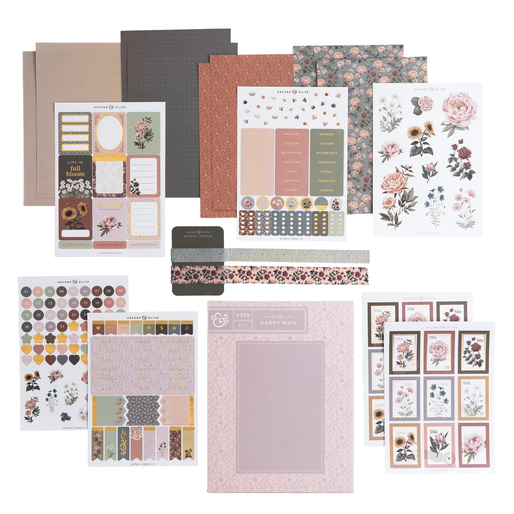 Antique Floral Everyday Theme Kit - Archer and Olive