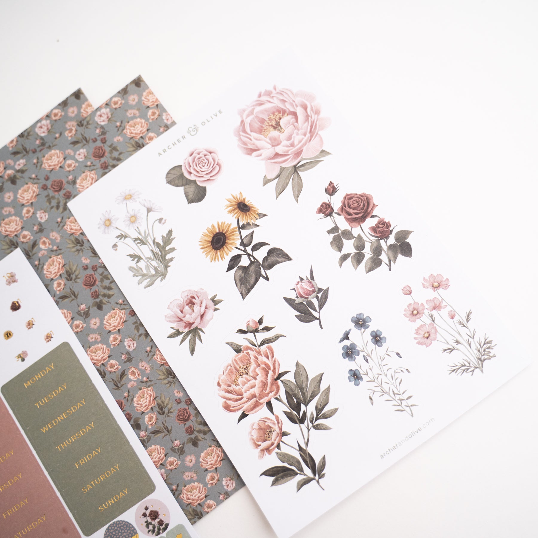 Antique Floral Everyday Theme Kit - Archer and Olive