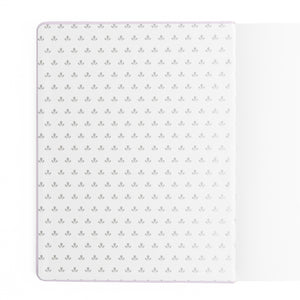 White mat with a subtle pattern on a white background