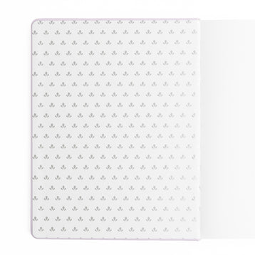 White mat with a subtle pattern on a white background