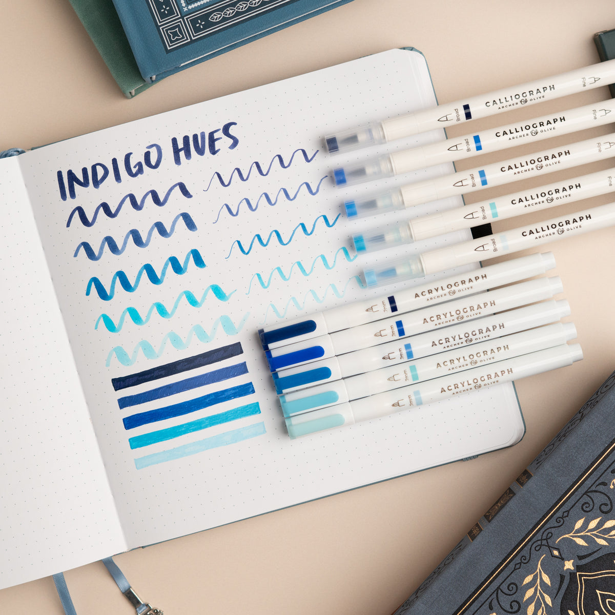 Indigo Hues Sets of 5 - Archer and Olive