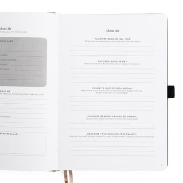 Open book with questionnaire pages on a white background