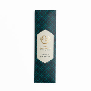 Glittery Gold Gel Pen Refills .8mm | Set of 2 - Archer and Olive