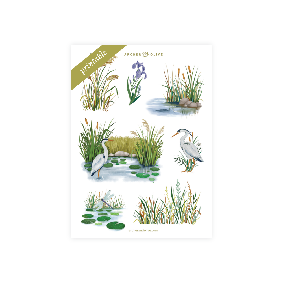 Gentle Breeze: Printable Sticker - Archer and Olive